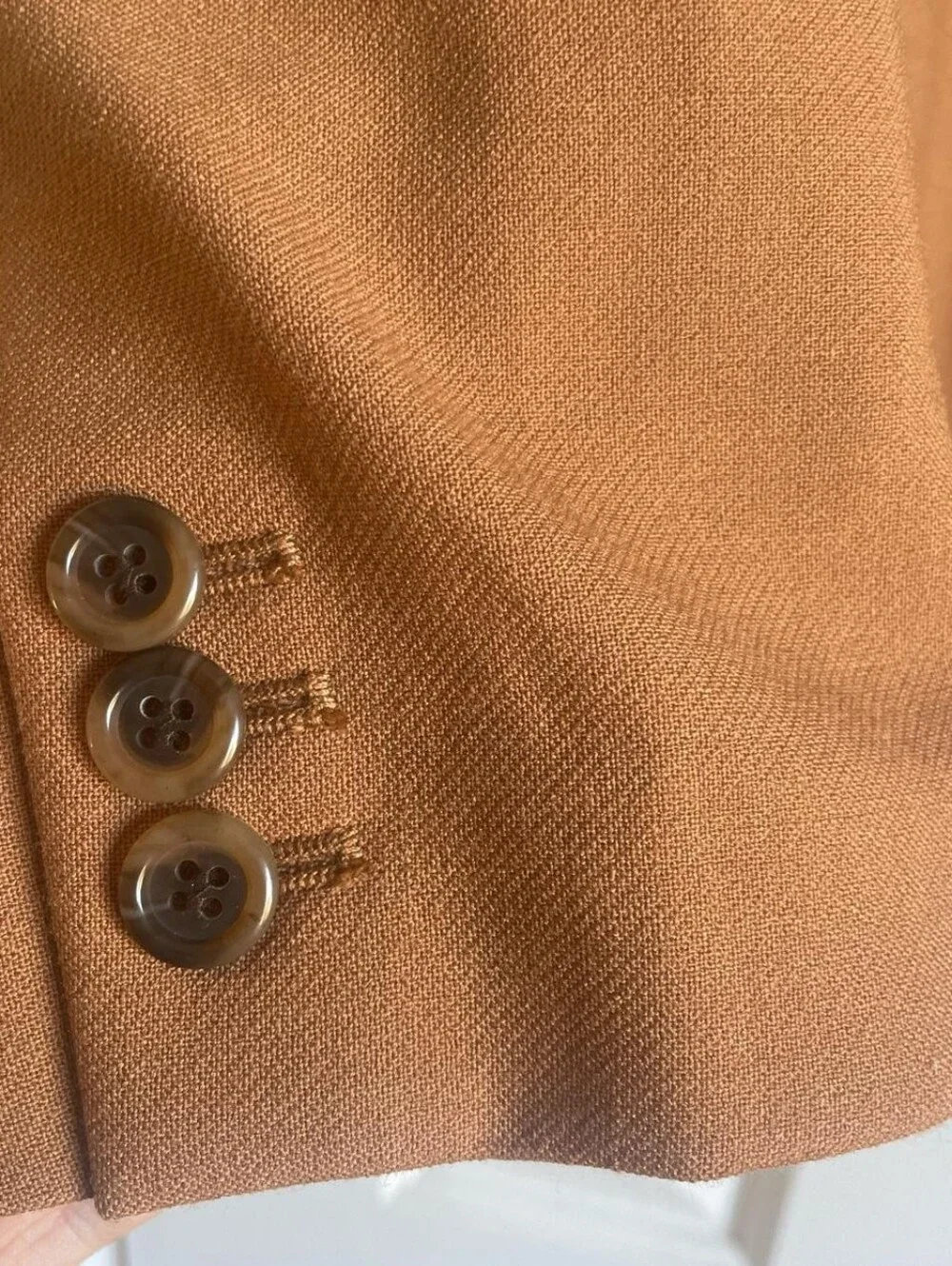 J. Crew Parke Blazer Flannel Wool Camel Tan Size 6 Stretch Quiet Luxury